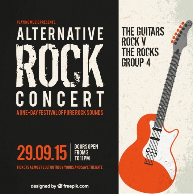 Alternative Rock Konzert Plakat Kostenlose Vektor