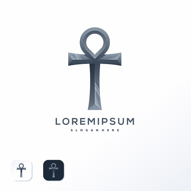 Ankh Agypten Symbol Logo Vorlage Premium Vektor