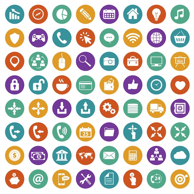 App Icon Set Eben Kostenlose Vektor