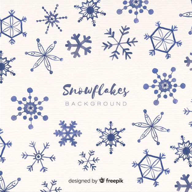 Aquarell weihnachten sowflakes hintergrund | Kostenlose Vektor