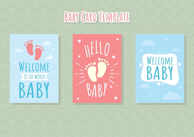 Baby-karten-vorlage | Premium-Vektor
