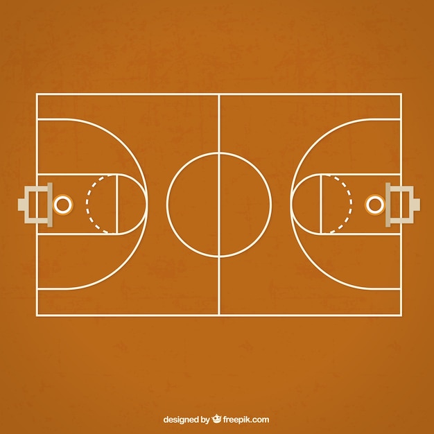 Basketballplatz Premium Vektor
