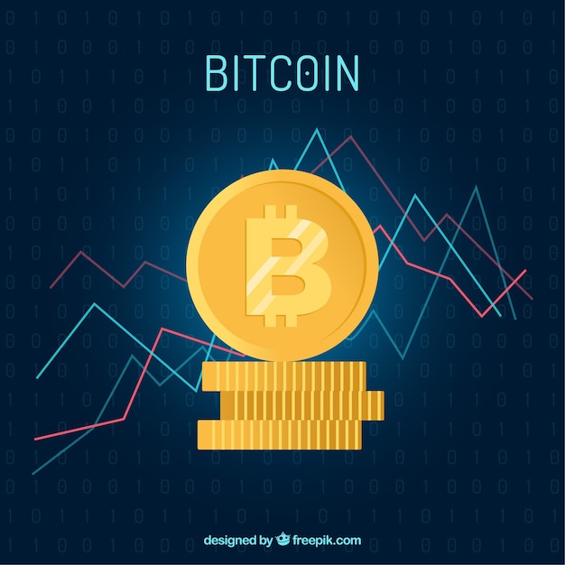Bitcoin hintergrund mit diagramm Kostenlosen Vektoren