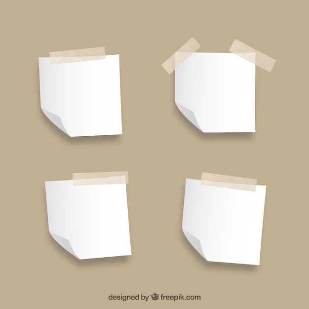 Blank notes sammlung Kostenlosen Vektoren