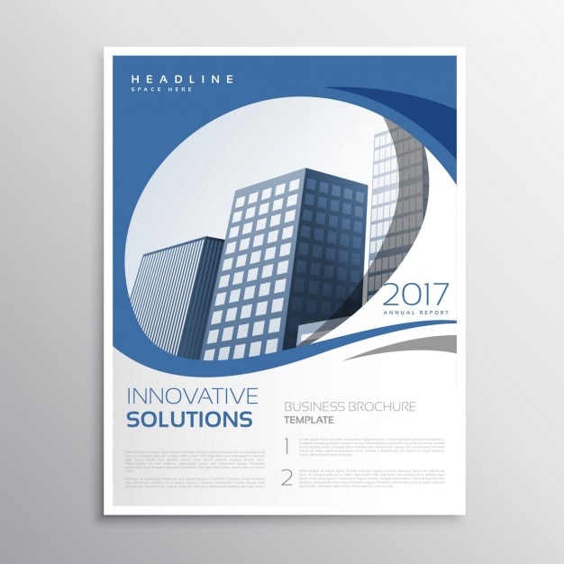 Blau Business Flyer Broschure Jahresbericht Deckblatt Design Kostenlose Vektor