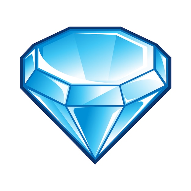 Blaue Diamant Symbol Premium Vektor