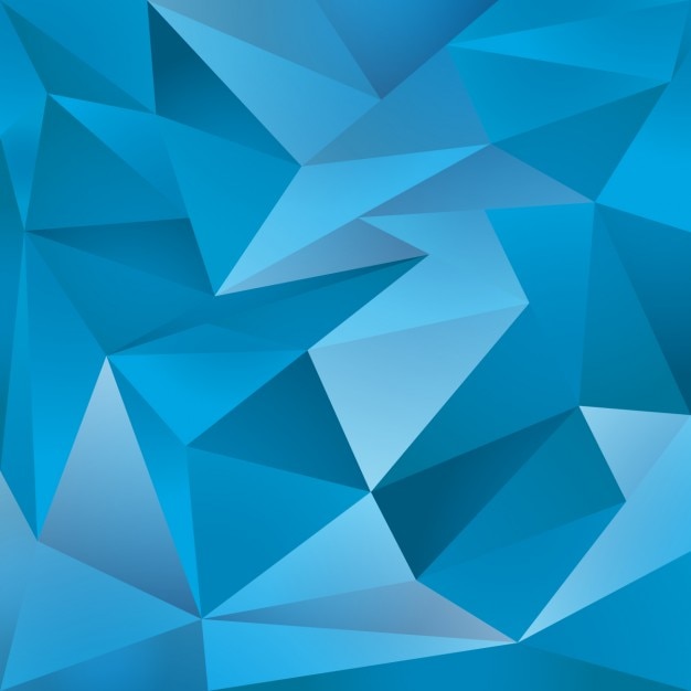 Blaue dreiecke polygonal hintergrund | Kostenlose Vektor