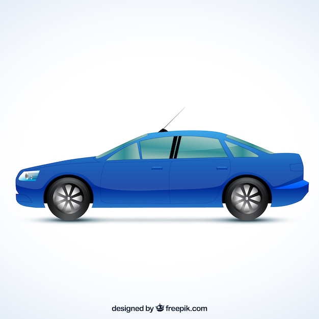 Blaues auto  Kostenlose Vektor