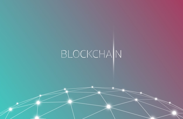 Blockchain-konzept, blockchain-technologie. ico (anfangsmünzenangebot), crypto currency t Premium Vektoren