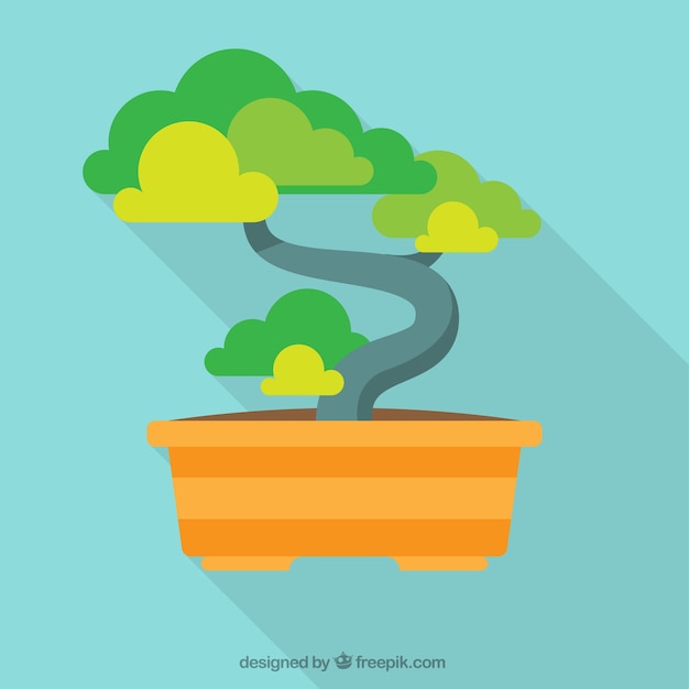 Bonsai Tree Illustration Kostenlose Vektor