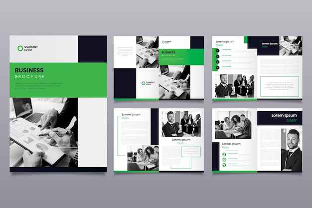 Broschure Business Template Layout Kostenlose Vektor