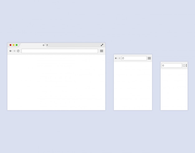 Browser oder webbrowser im flachen stil Premium Vektoren