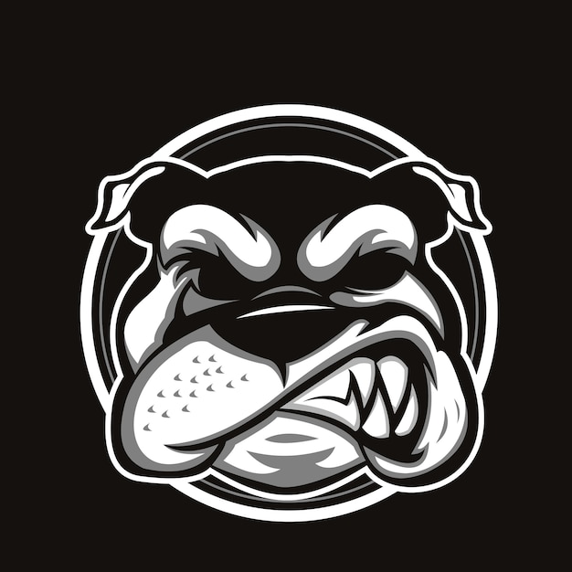 Bulldogge Kopf Premium Vektor