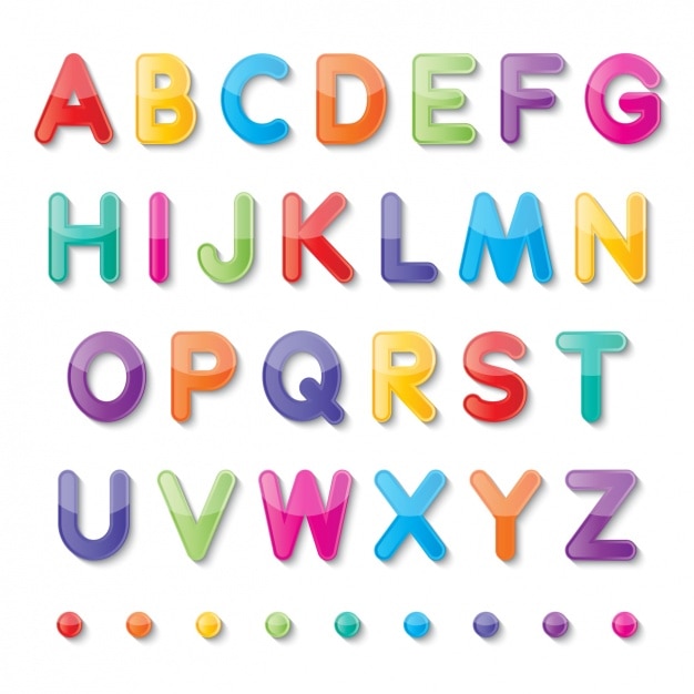 Bunte Alphabet Kostenlose Vektor