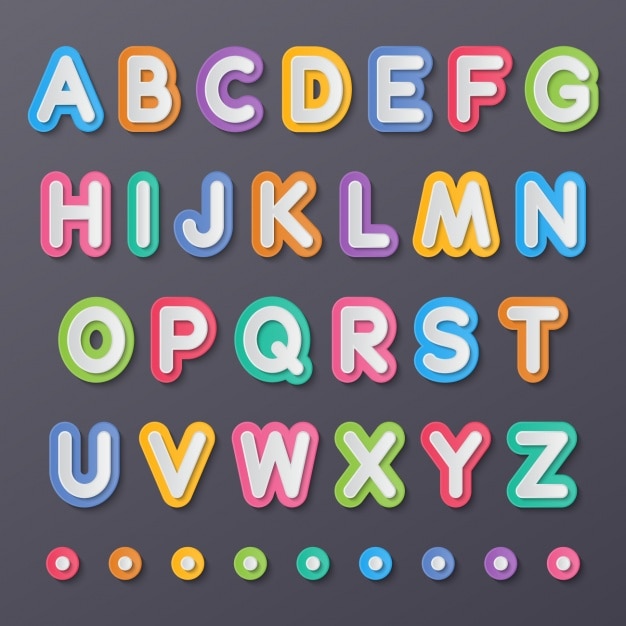 Bunte alphabet | Kostenlose Vektor