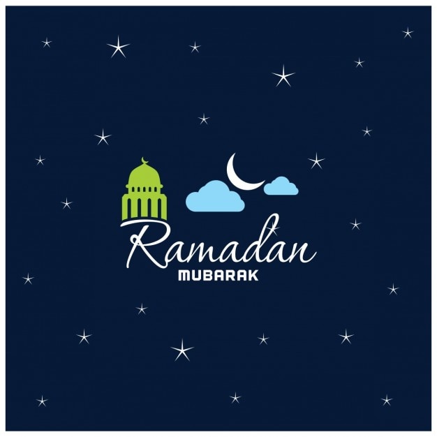 Bunte Ramadan Nacht Hintergrund Kalligraphie Kostenlose Vektor