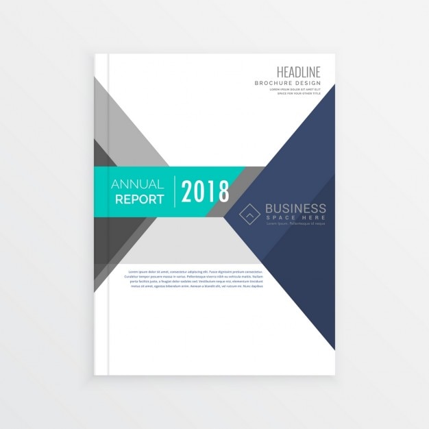 Business Broschure Template Design In Geometrischen Formen Jahresbericht Deckblatt Im Format Kostenlose Vektor