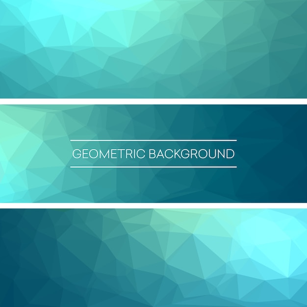 Business Design Vorlagen Satz Fahnen Mit Polygonalen Mosaik Hintergrunden G Premium Vektor