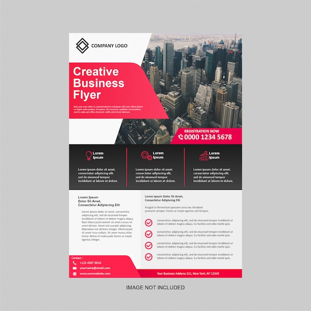 Business Flyer Modernes Design Vorlage Premium Vektor