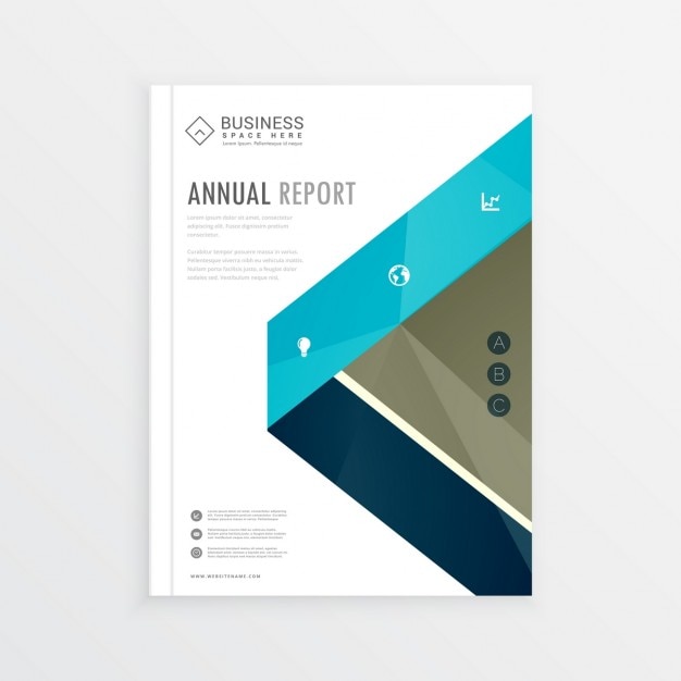 Business Identitat Deckblatt Broschure Design Mit Abstrakten Formen Jahresbericht Vorlage Kostenlose Vektor