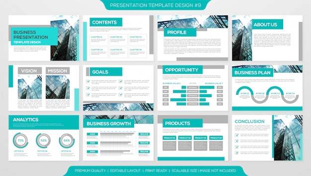 Business Prasentation Premium Vorlage Premium Vektor