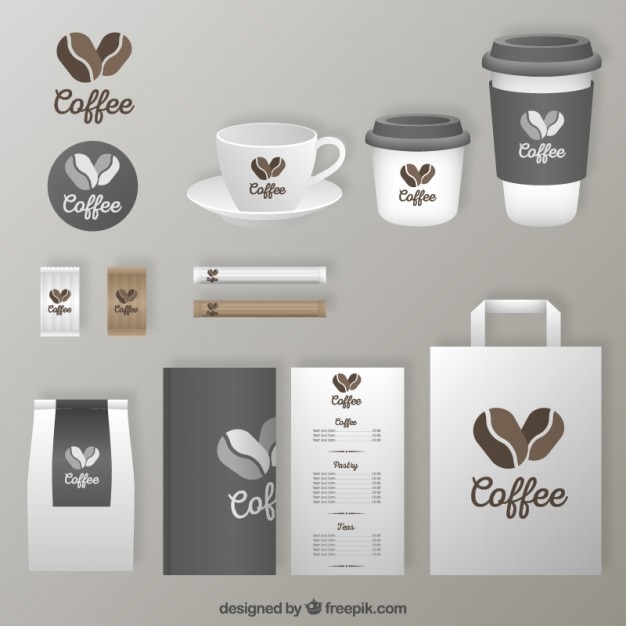 Download Café grau briefpapier | Kostenlose Vektor