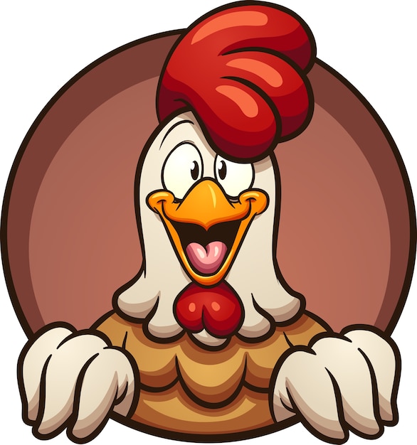 Cartoon Huhn Premium Vektor