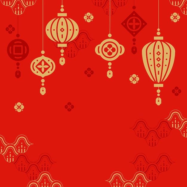 Chinesische neujahrsillustration Kostenlosen Vektoren