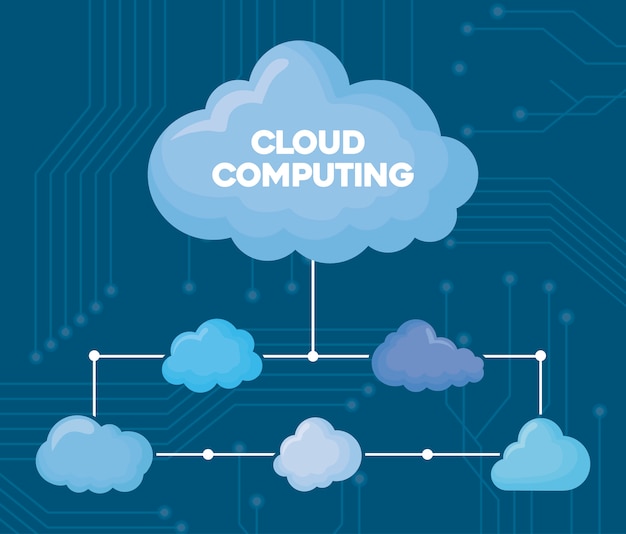 Cloud Computing Kostenlose Vektor