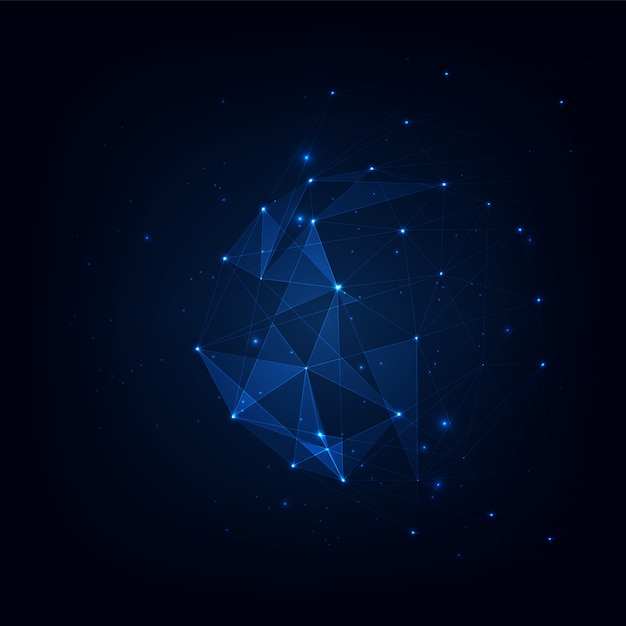 Connected polygons plexus vektor hintergrund, connected polygons plexus hintergrunddaten visualisierung. vektor-illustration Premium Vektoren