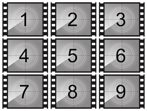 Countdown-frame Premium Vektoren