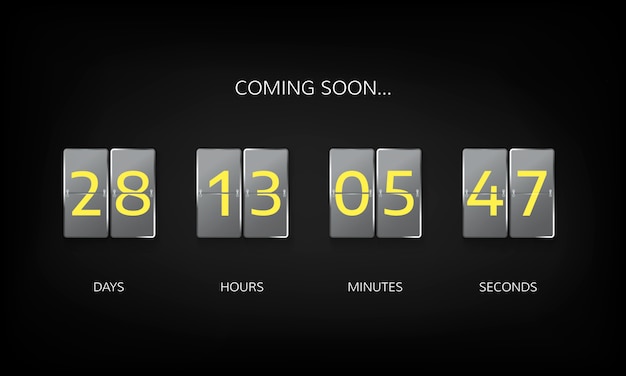 Countdown-timer-zähler. flache vorlage der countdown ...