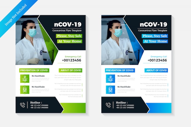 Covid 19 Medical Flyer Design Vorlage Premium Vektor