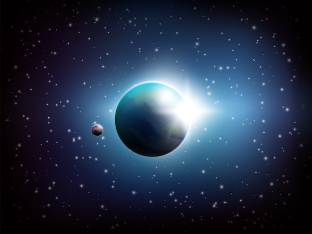 Dark space hintergrund Kostenlosen Vektoren