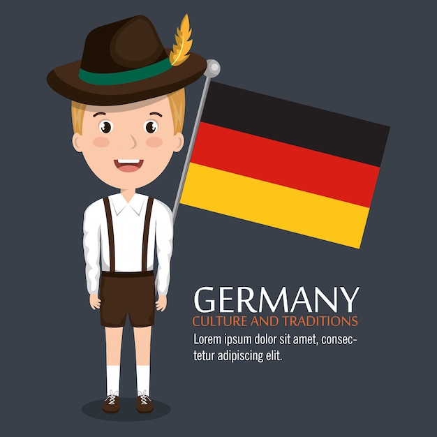 Deutsches kulturdesign Kostenlosen Vektoren