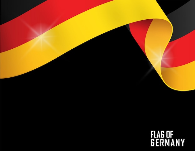 Deutschland Flagge Bandform Premium Vektor