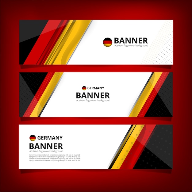 Deutschland Flagge Konzept Banner Premium Vektor