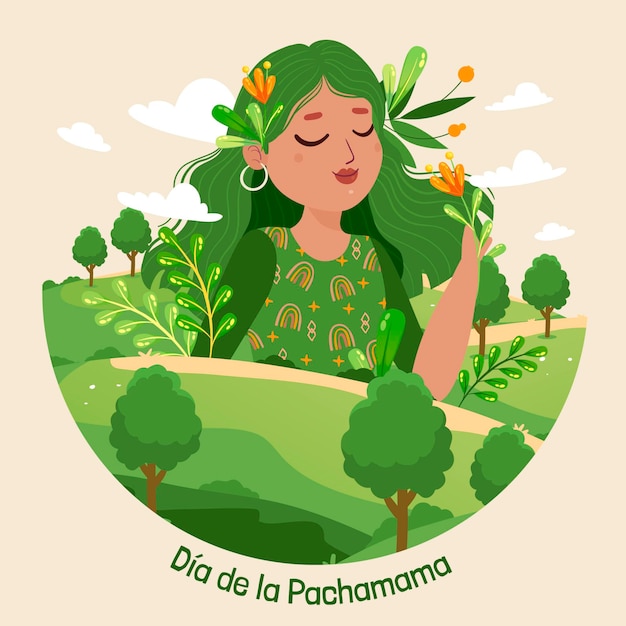 Dia De La Pachamama Abbildung Kostenlose Vektor