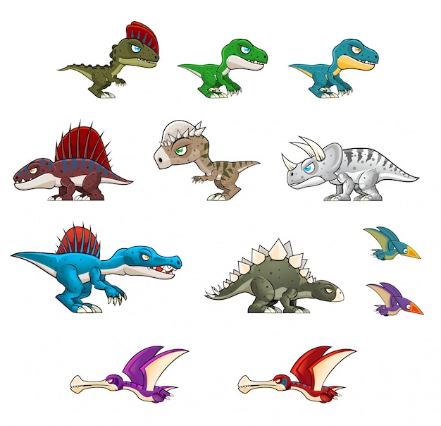 Dinosaurier-illustrationen Premium Vektoren