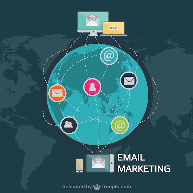 Mail-Marketing-Vektor-Illustration | Download der kostenlosen Vektor