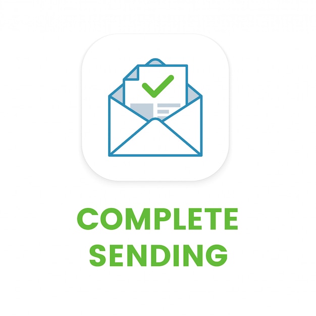 E-mail-symbol für das vollständige senden Premium Vektoren