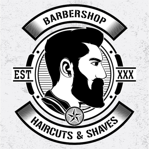 Einfaches Friseur Vektor Logo Premium Vektor