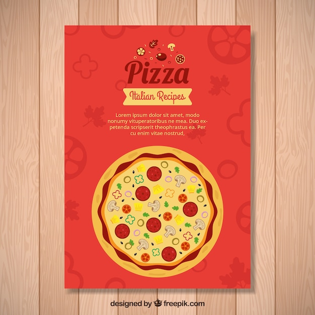 Kostenlose Vektor Elegante Italienische Pizza Flyer