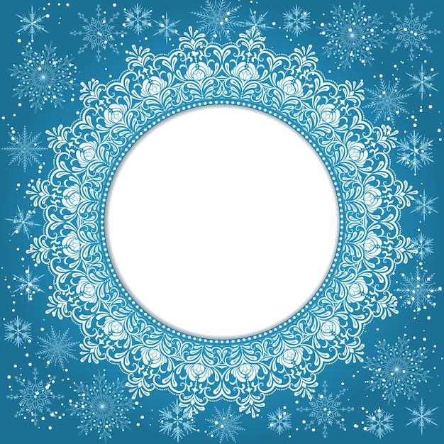 Elegante Weihnachten Hintergrund Mit Schneeflocken Und Platz Fur Text Zusammenfassung Winter Hintergrund Vektor Illustration Kostenlose Vektor