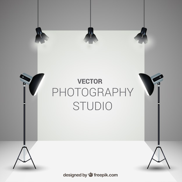 Eleganter fotostudio Kostenlosen Vektoren