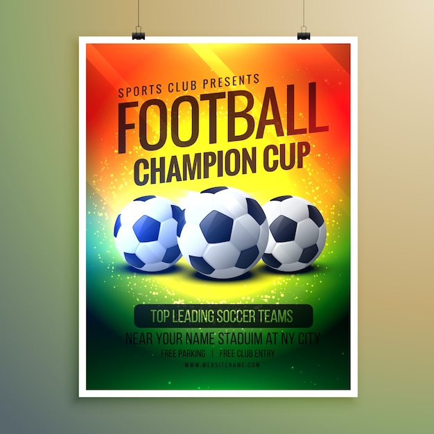 Erstaunliche Fußball Hintergrund Für Event Flyer Und Einladung Download Der Kostenlosen Vektor 5375