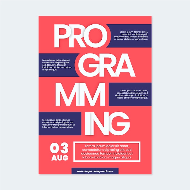Event-programmier-poster-vorlage | Kostenlose Vektor