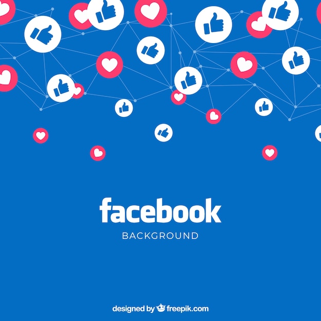 Facebook Hintergrund Mit Likes Und Herzen Kostenlose Vektor