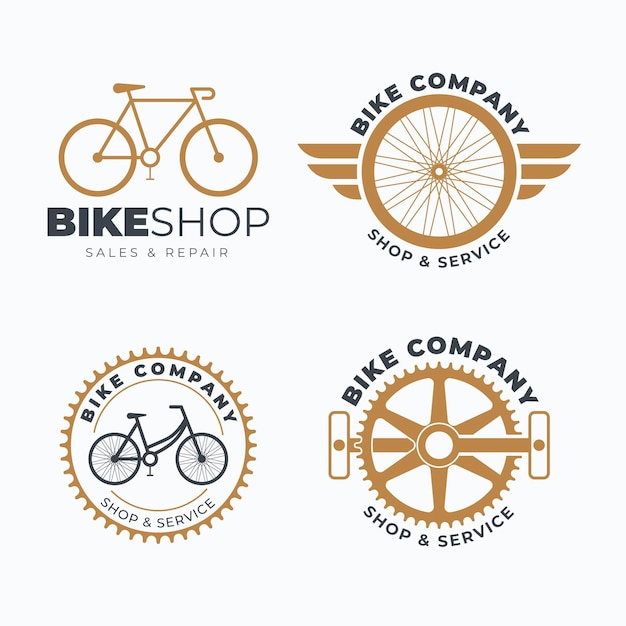 Fahrrad logo vorlage sammlung Kostenlose Vektor