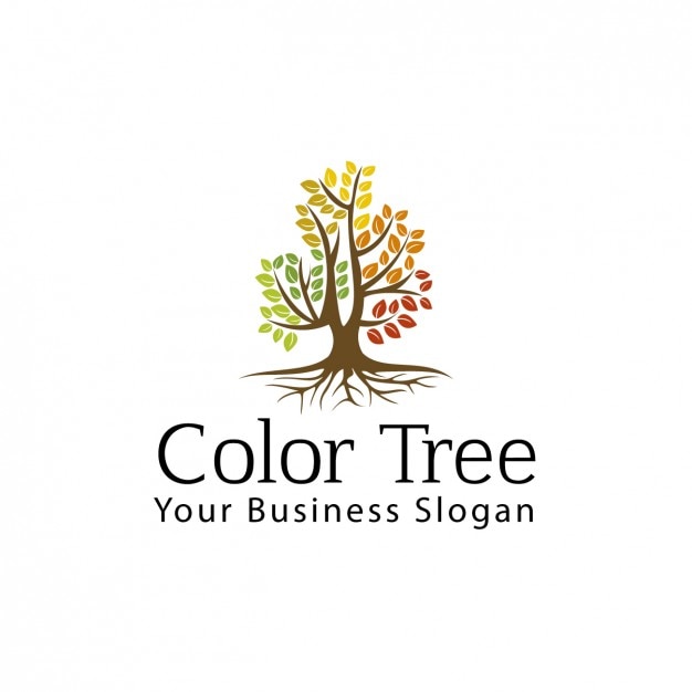 Farbe Baum Logo Kostenlose Vektor